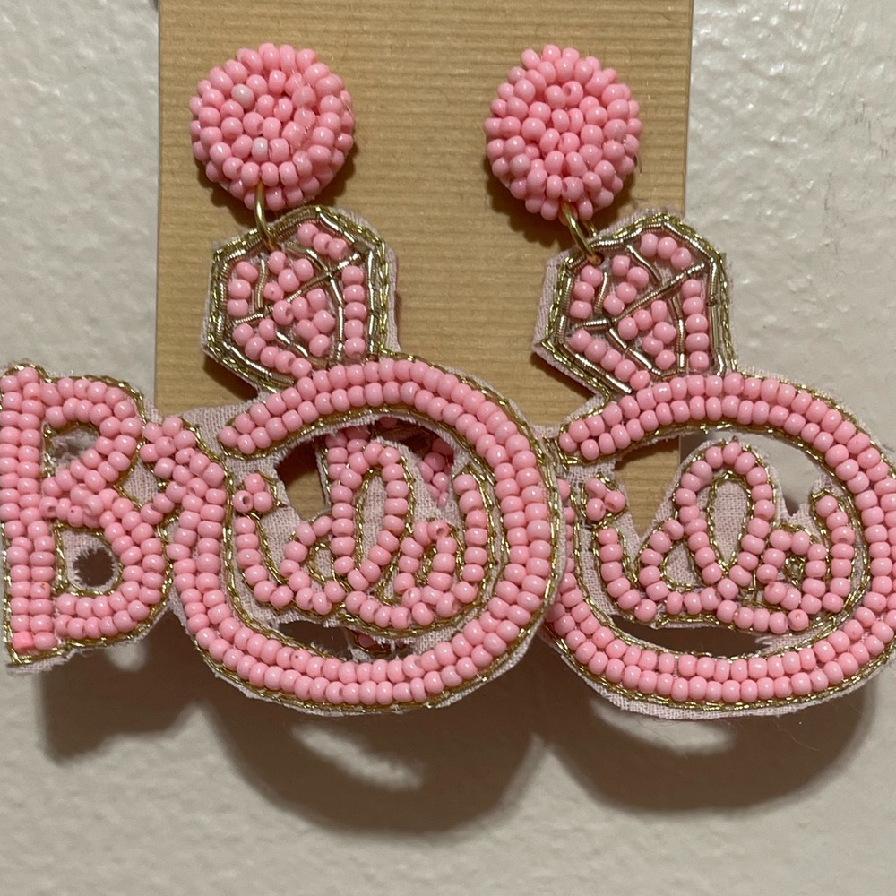 💕JUST IN! Bella Pink Beaded Bride Earrings